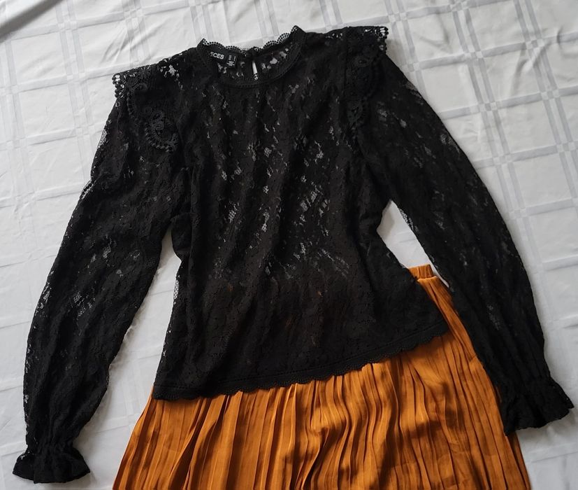 Bluzka Damska Koronkowa Pieces r.S/M