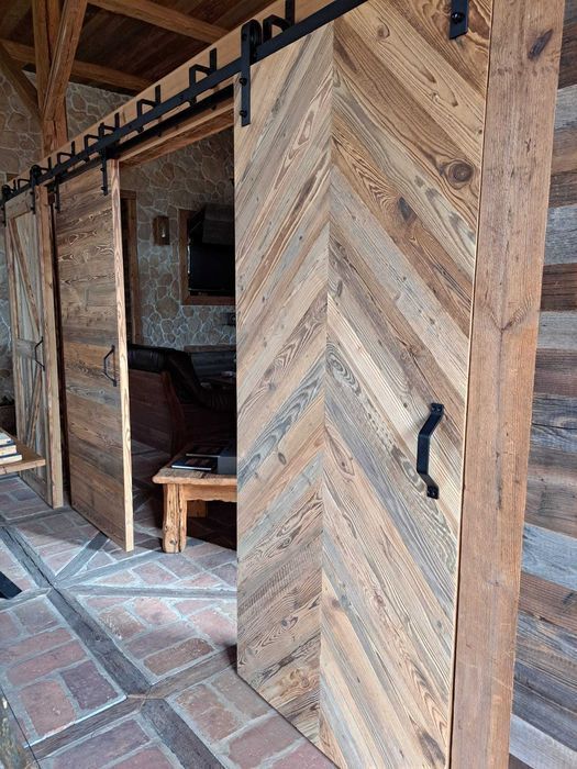 Drzwi Przesuwne Ze Starego Drewna Loft Barn Doors [TRANSPORT ZA DARMO]