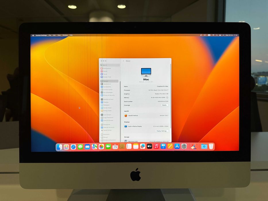 iMac Retina 21,5 3,6GHz i7 16Gb 500SSD Gb