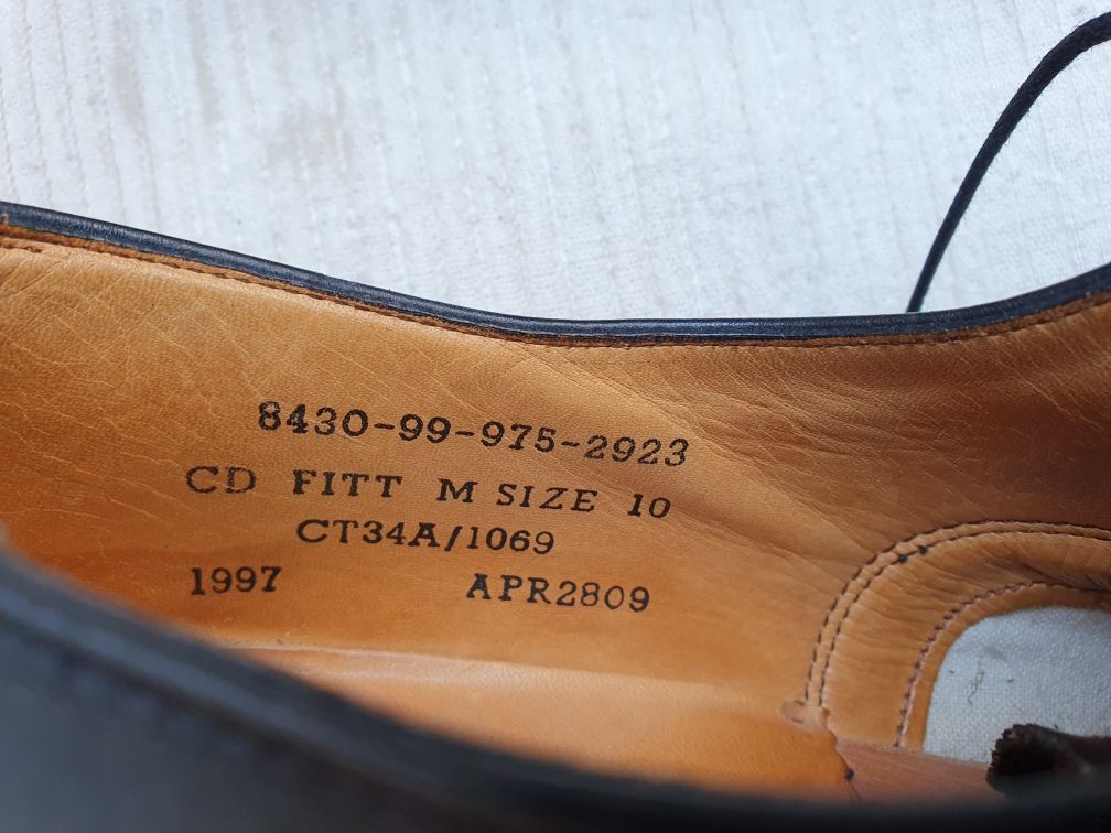 Angielskie oxfordy wiedenki cap-toe roz. 10/44.5