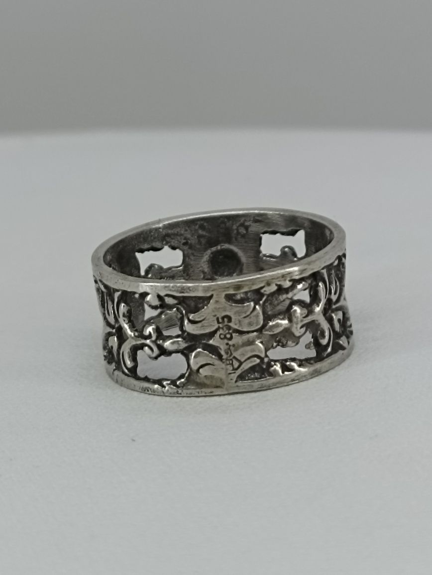 Stary srebny pierścionek 835 p.21