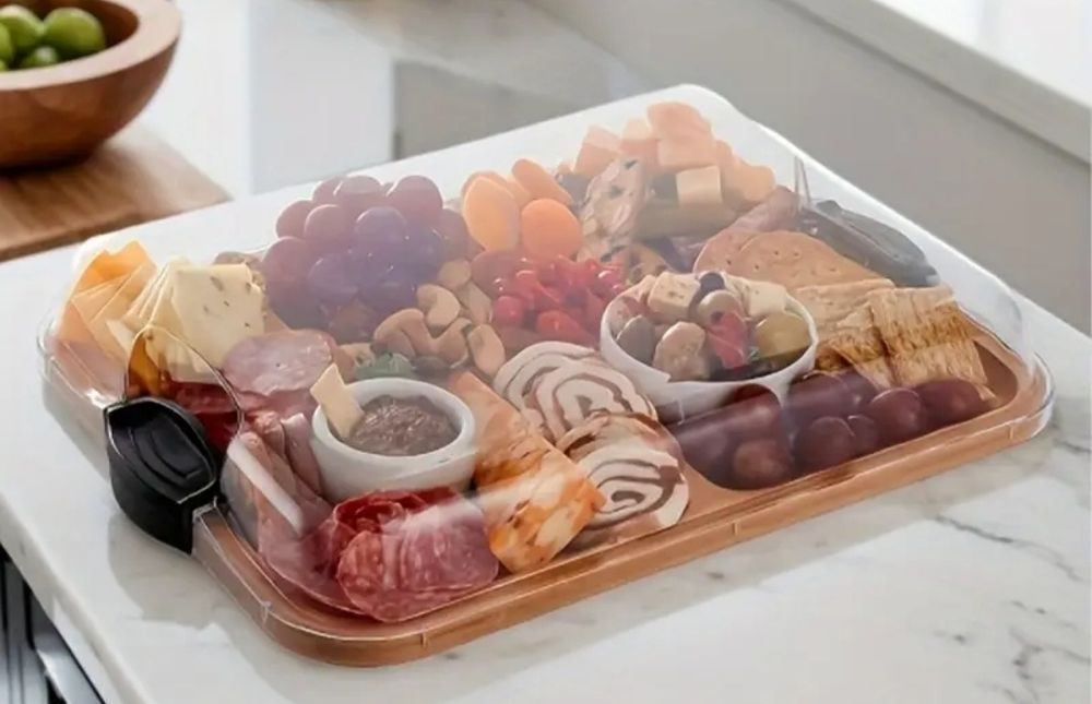 Bambusowa taca na wędliny,ciasta,sery 38cmx28cm