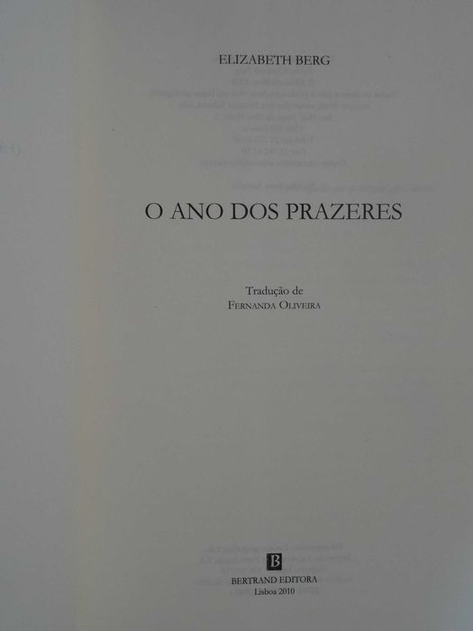 O Ano dos Prazeres de Elizabeth Berg
