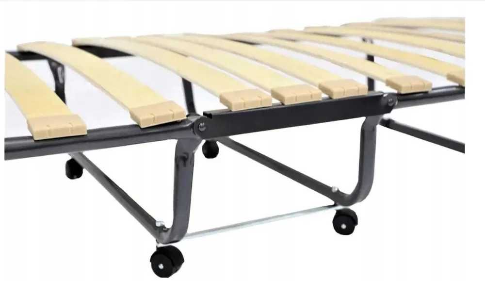Łóżko Składane Polowe Wytrzymałe Materac 8Cm 80X190CM 140KG Certyfikat