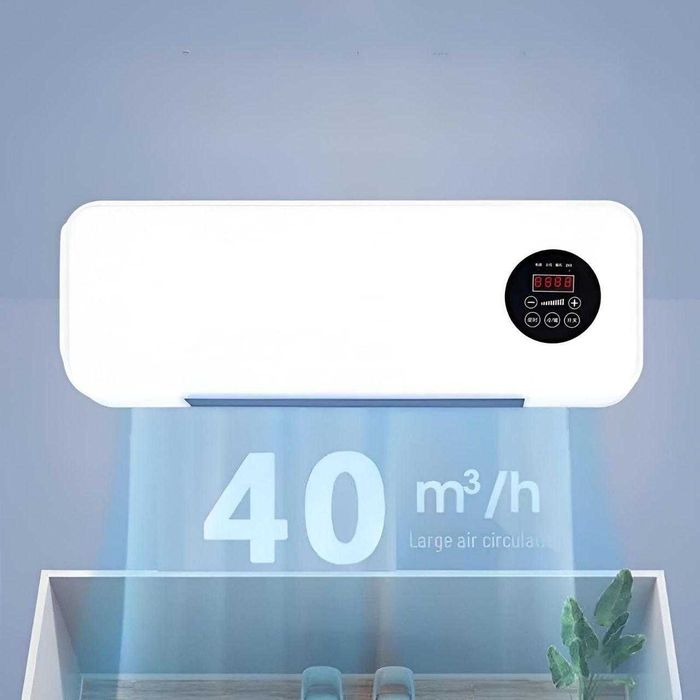 Настенный   тепловентилятор с пультом охлаждение/обогрев 1800W