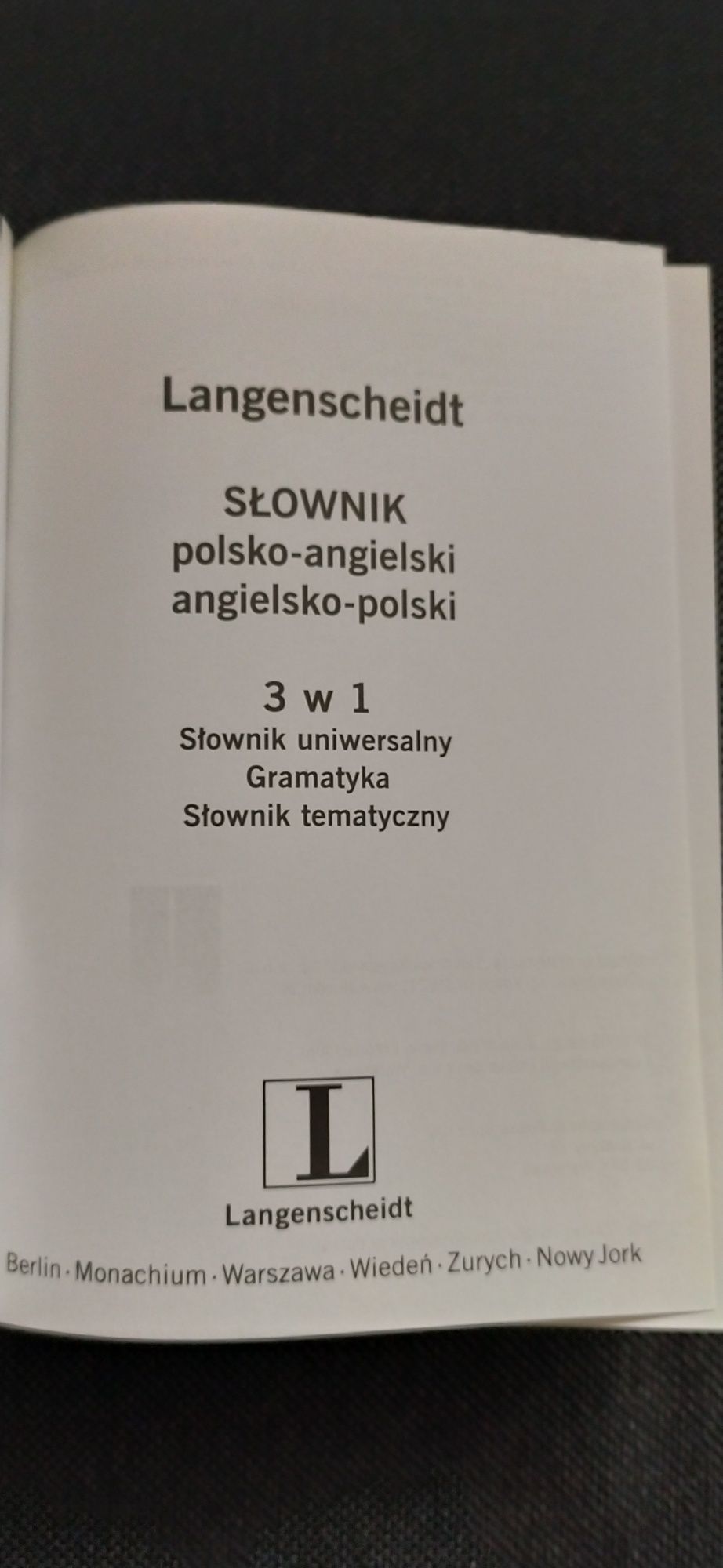 Słownik polsko-angielski angielsko-polski 3w1 Langenscheidt