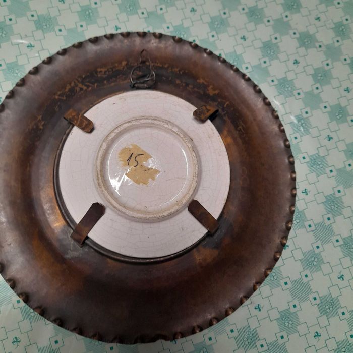 Pratos de decoração, tipo marroquino, em latão