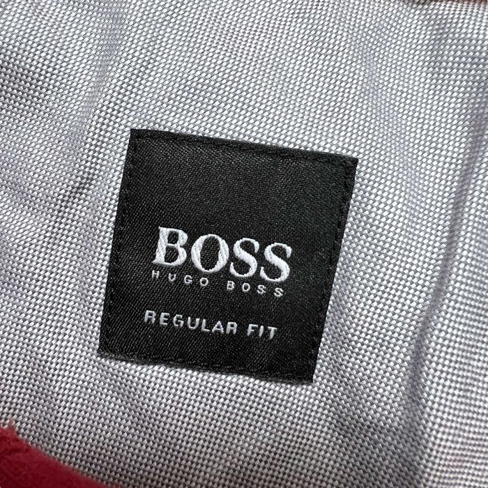 HUGO BOSS koszulka polo z długim rękawem męska XL / L w paski rugby