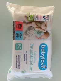 Вологі серветки Babylove Sensitive 5шт dm, 80шт