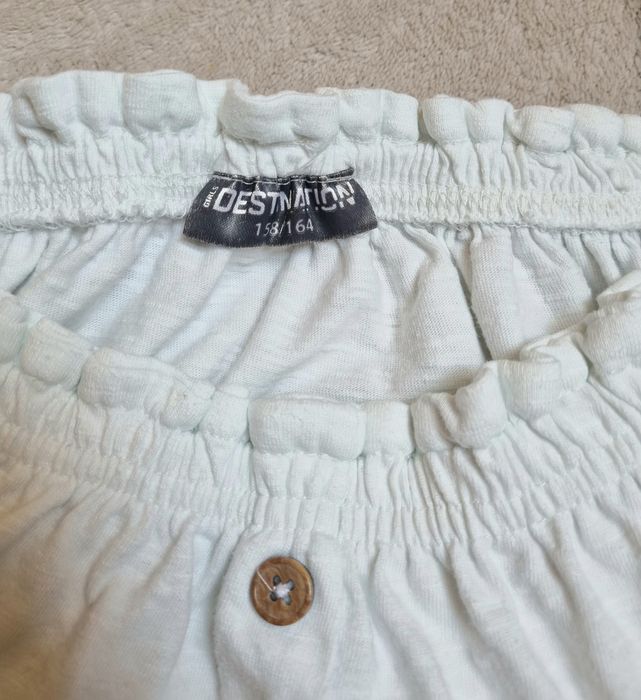 Bluzka, biała, krótki rękaw, r. 158 / 164