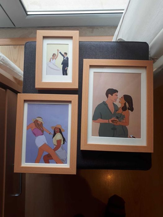 Quadro Personalizado com retrato Cartoon, ideal para prenda