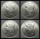 Série completa 50 Centavos de Prata 1912, 1913, 1914 & 1916