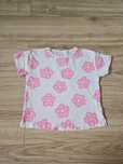 Koszulka t-shirt w kwiatki kwiatuszki różowe Zara r104
