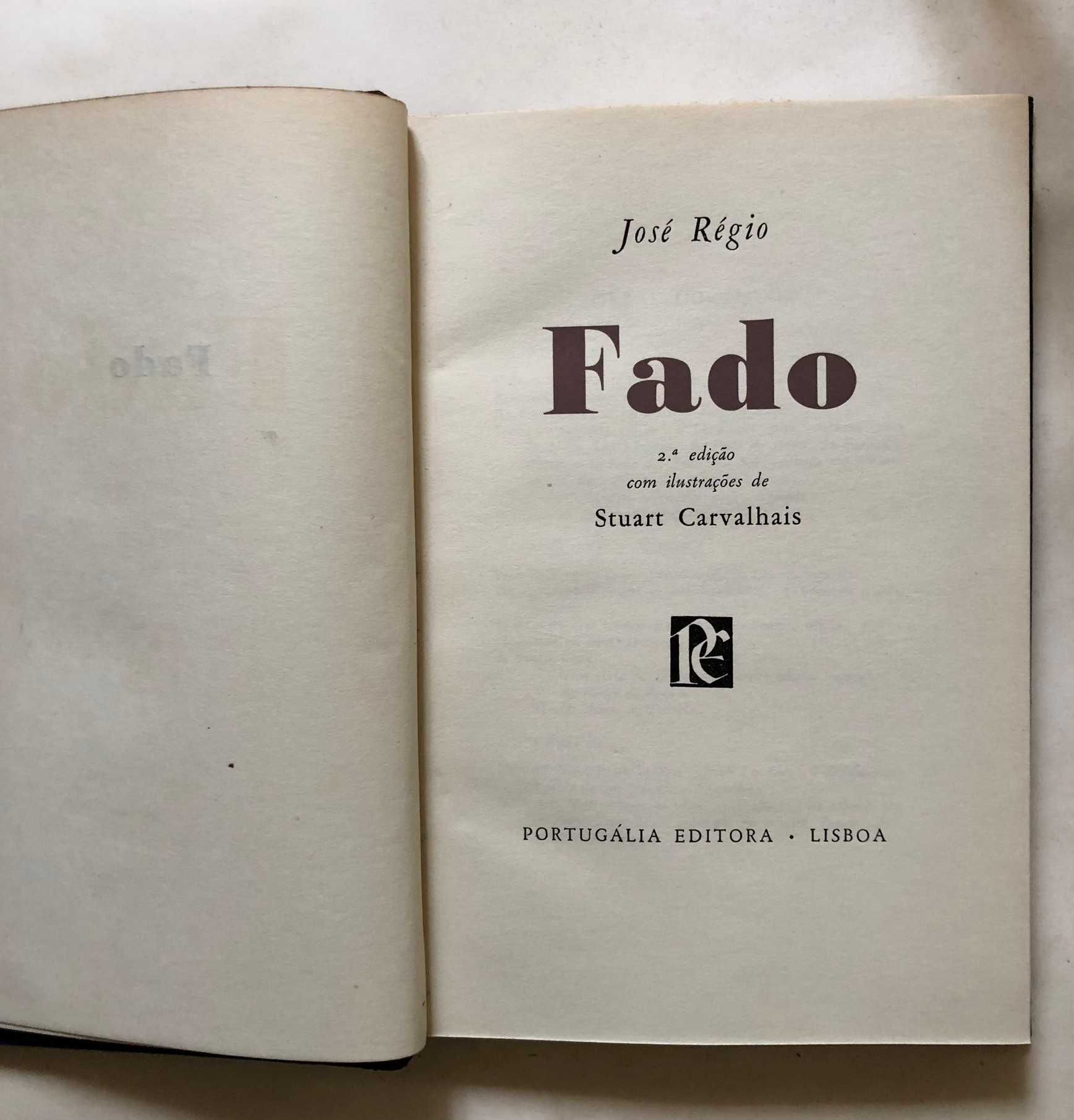 Fado, 2ª Edição, José Régio, Ilustrações de Stuart de Carvalhais