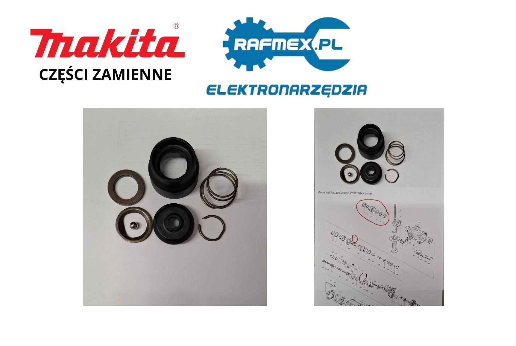 Makita Zestaw naprawczy uchwytu narzędzia SDS do HR2470 HR2810 DHR241