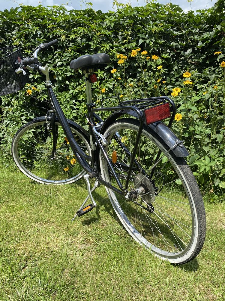Rower miejski damski Btwin Elops 100 koła 26 rama S z koszykiem