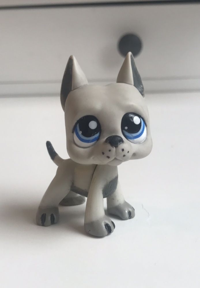 LPS Szary dog niemiecki Littlest Pet Shop petshop, figurka przerobka