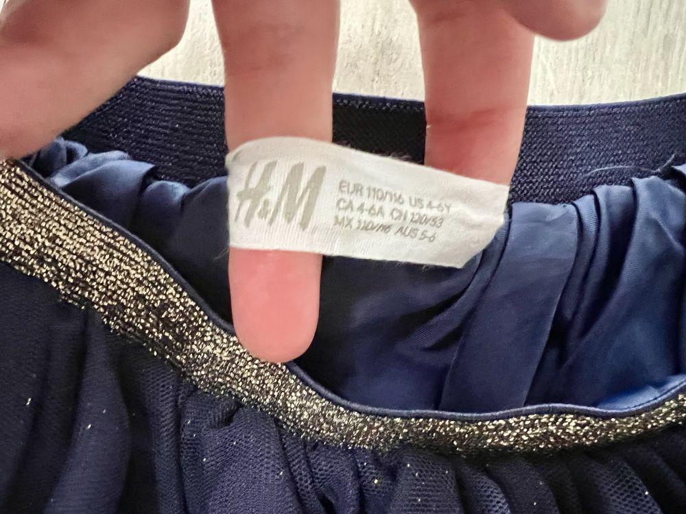 Spódniczka H&M brokat tutu rozkloszowana 110 - 116 cm 4 - 6 lat