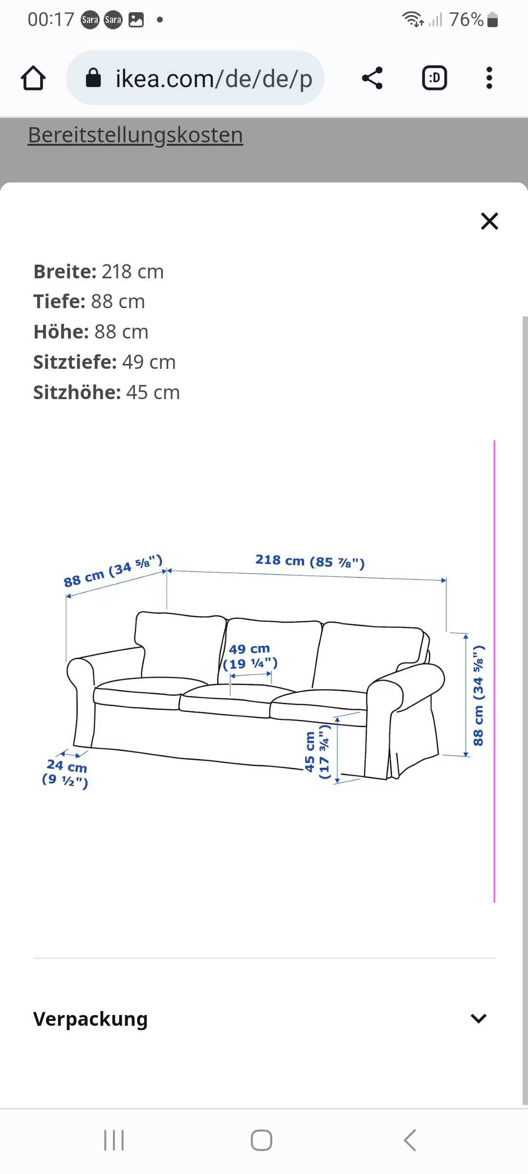 Sofa erktop ikea