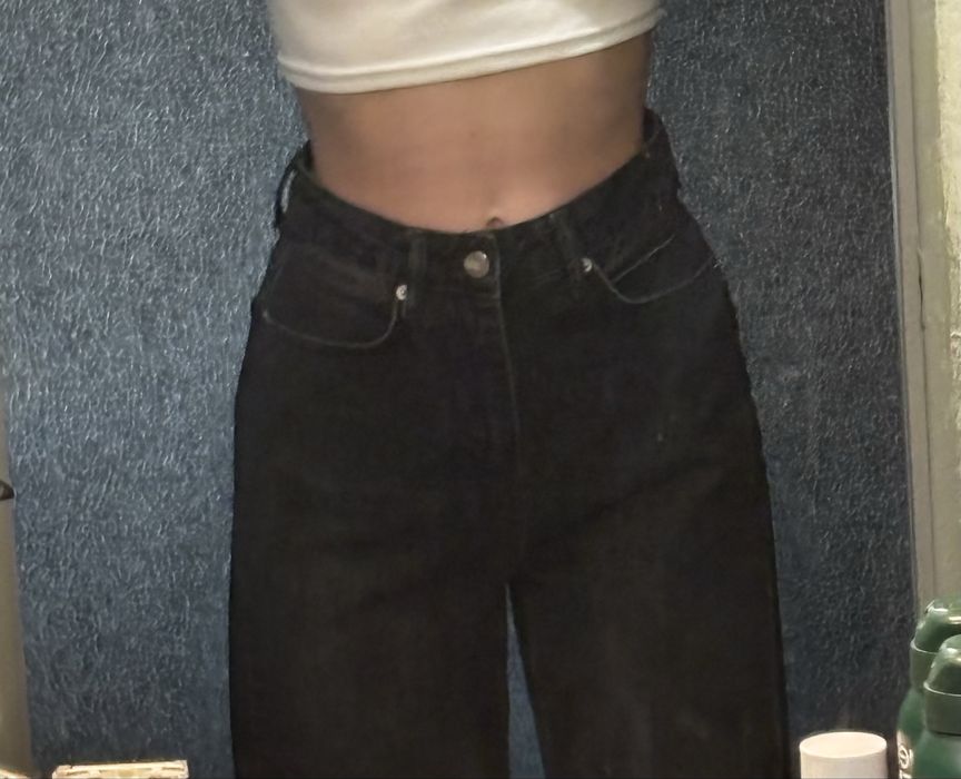 Сірі джинси палаццо