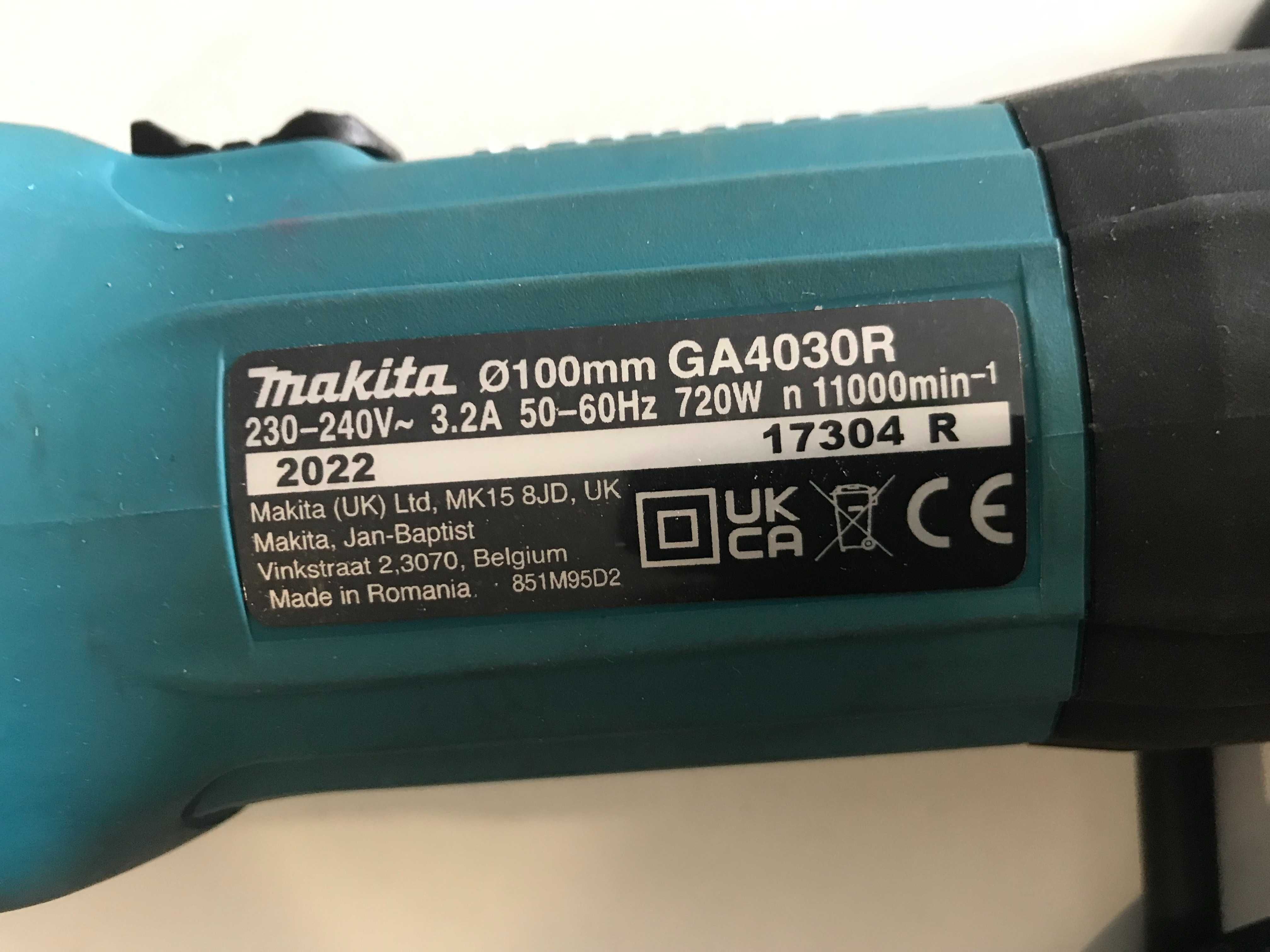 Кутова шліфувальна машина 100 мм Makita GA4030R з Англії