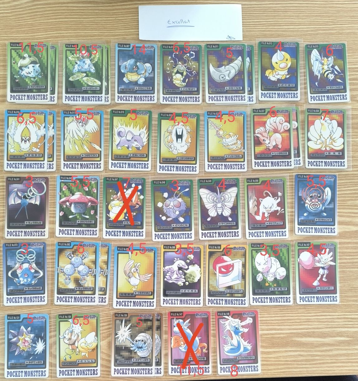 Cartas Pokémon Carddass 1997