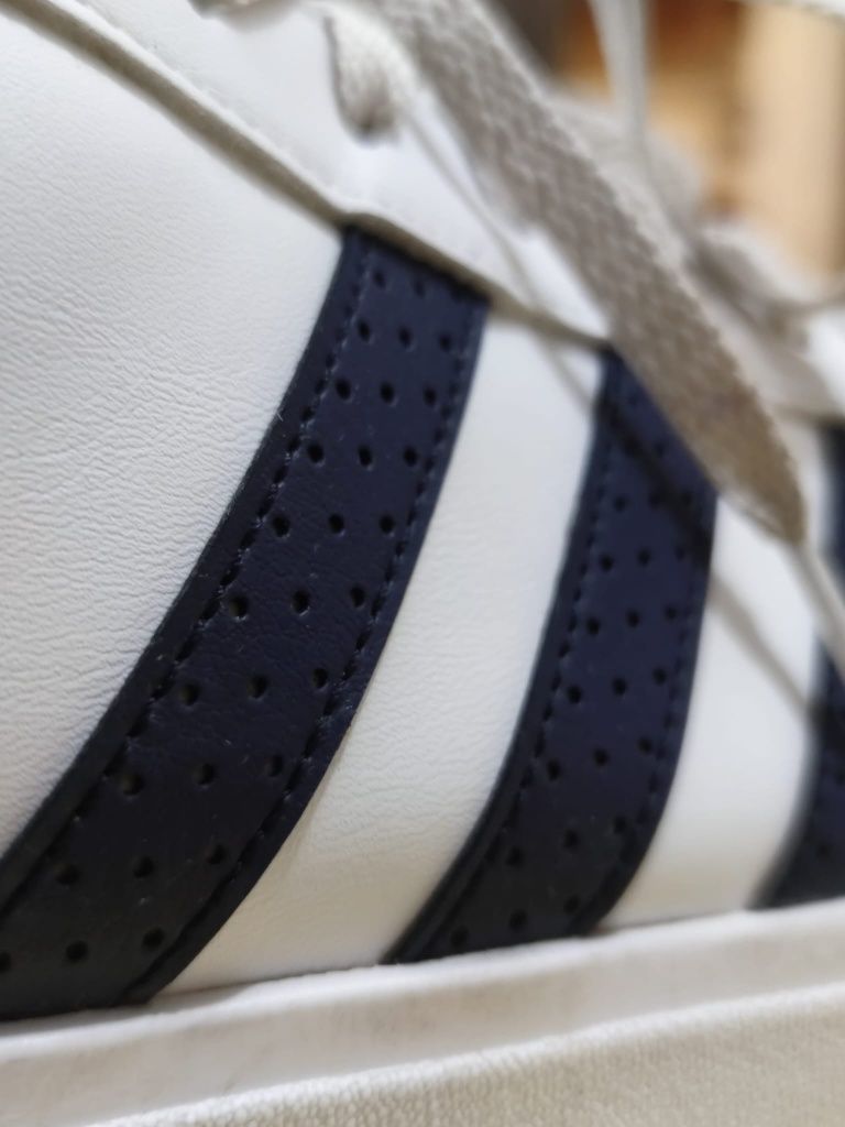 buty sportowe adidas classics grand court base 2.0 białe skóra 47