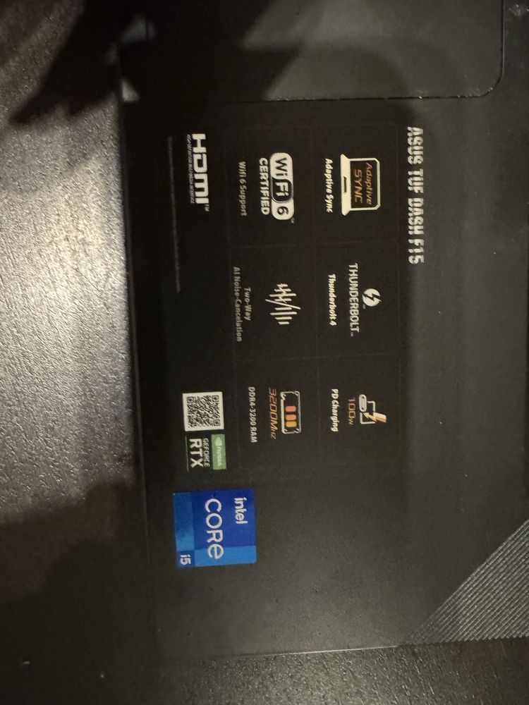 Portatil gaming Asus tuf Dash f15