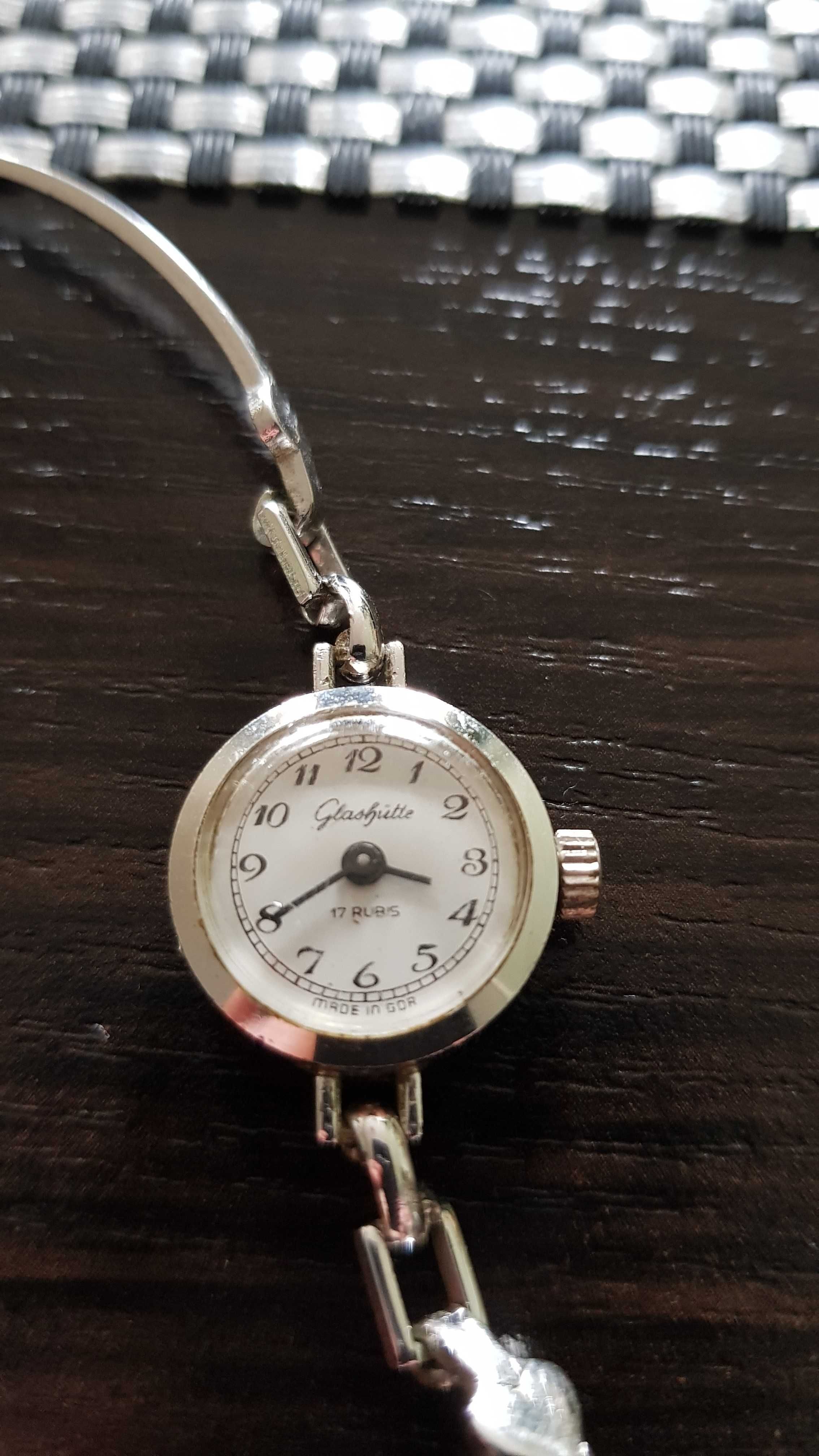 Zegarek damski mały zgrabny biżuteryjny Glashutte