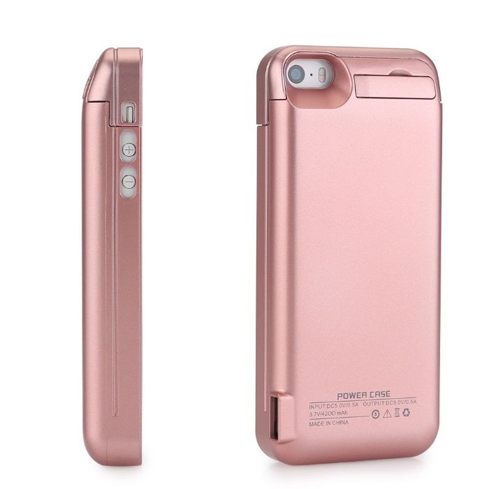 Sem bateria nunca mais!!! Capa power bank iPhone 6/6S/7 PLUS Rosa