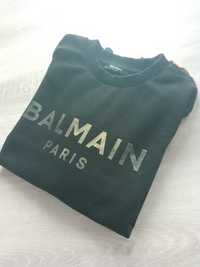 Czarna bluza BALMAIN PARIS z laminowanymi guzikami. XS