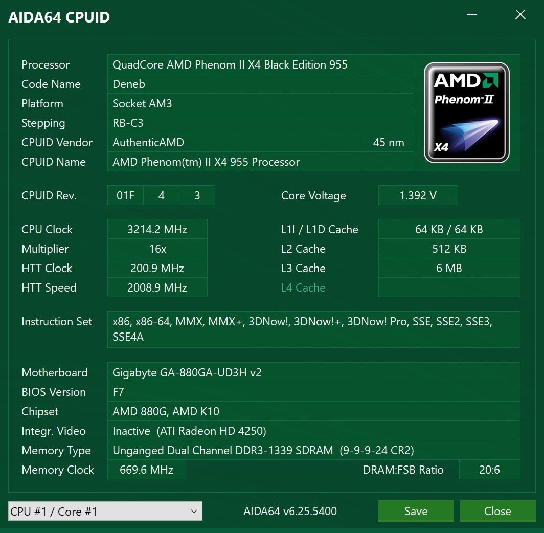 Комплект процессор AMD Phenom II X4 955 BE + материнская плата и ОЗУ