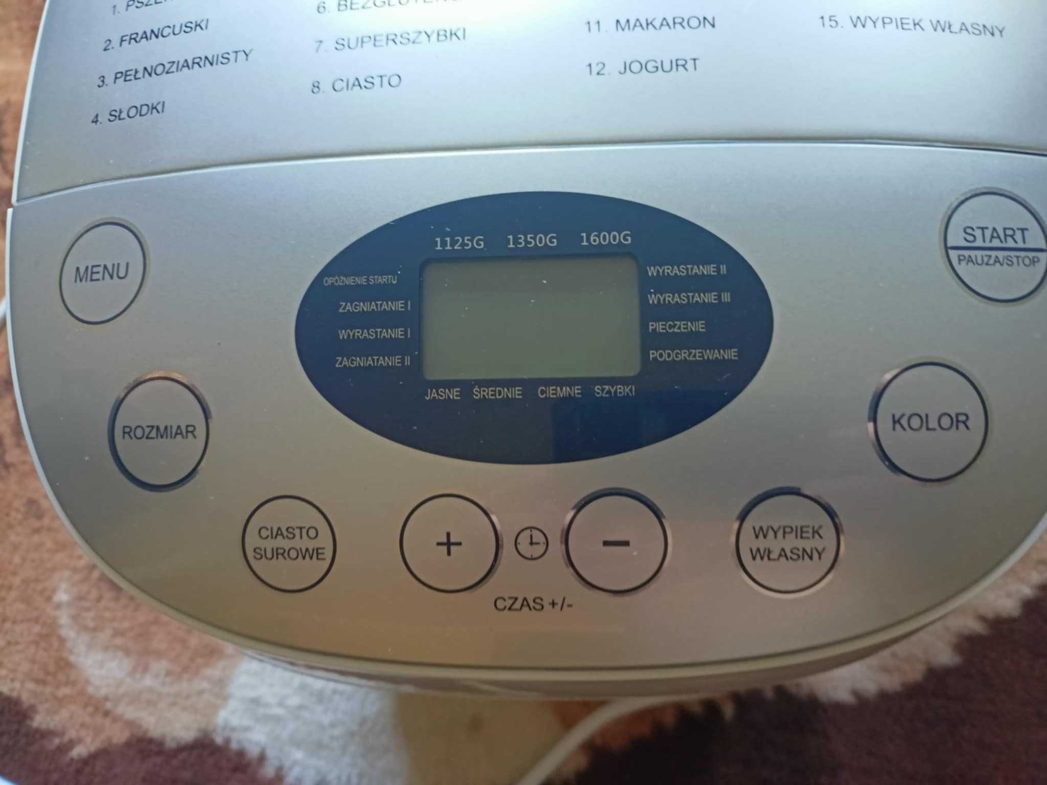 Automat do wypieku chleba 15 PROGRAMÓW 850W