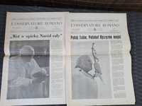 Gazety z 1983 r z 2 pielgrzymki Jana Pawła II do Polski