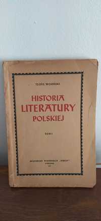 Teofil Wojeński Historia literatury polskiej tom 1, stare wydanie 1947