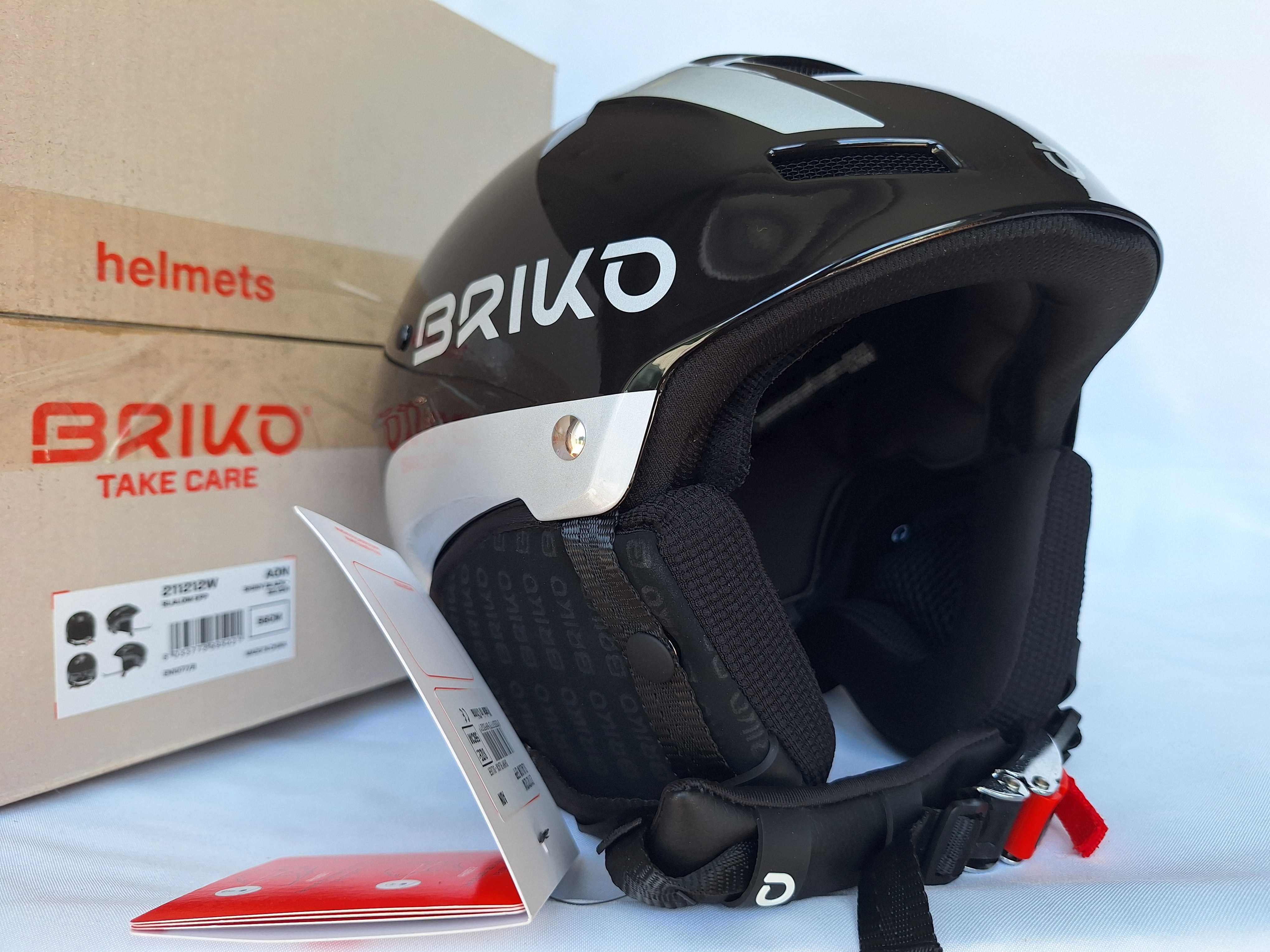 Kask narciarski Briko Slalom EPP Shiny Black Silver M 56cm
