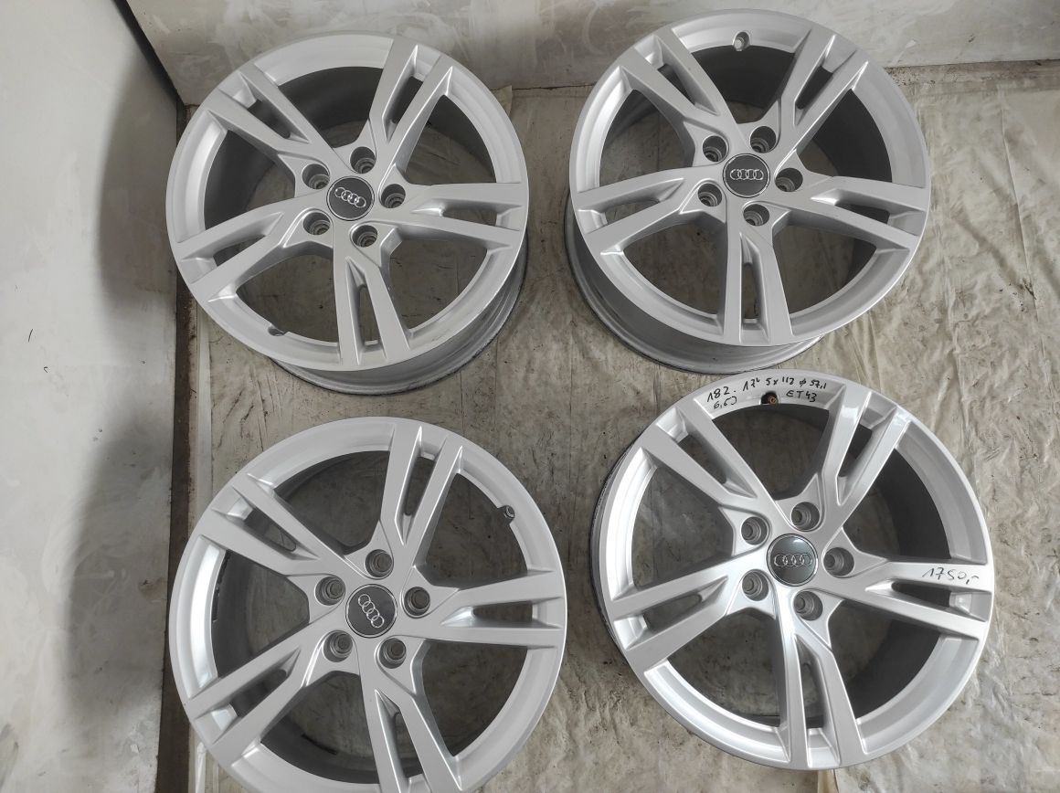 182 Felgi aluminiowe ORYGINAŁ AUDI R 17 5x112 otwór 57,1 Bardzo Ładne