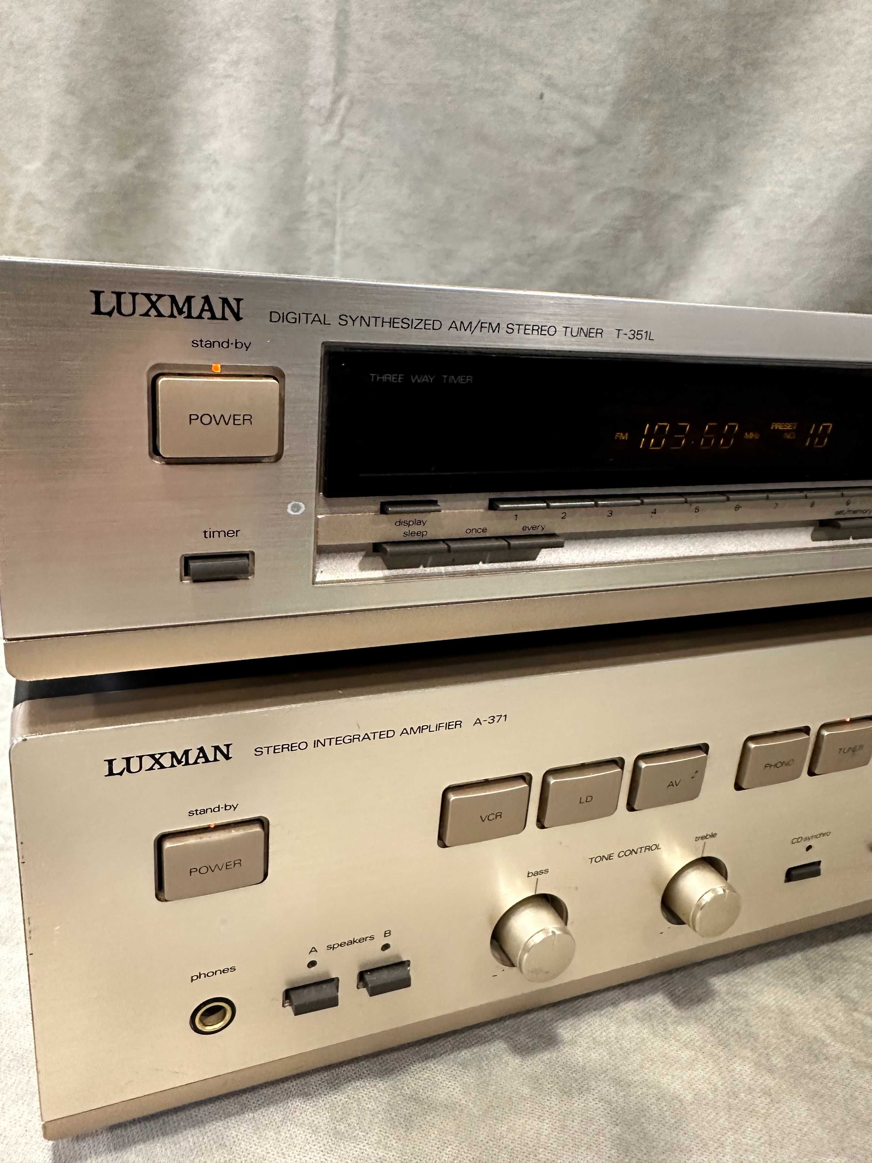 Zestaw Stereo LUXMAN wzmacniacz A-371, Tuner Luxman T - 351 T