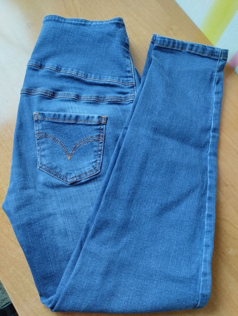 Джинсові штани для вагітних з високою талією 44 To Be синій + штани