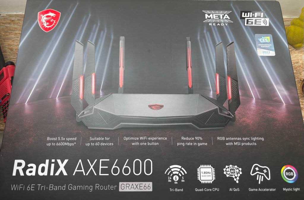 Router MSI RadiX AXE6600 – Ultrapłynny Gaming i Niezawodne Wi-Fi!