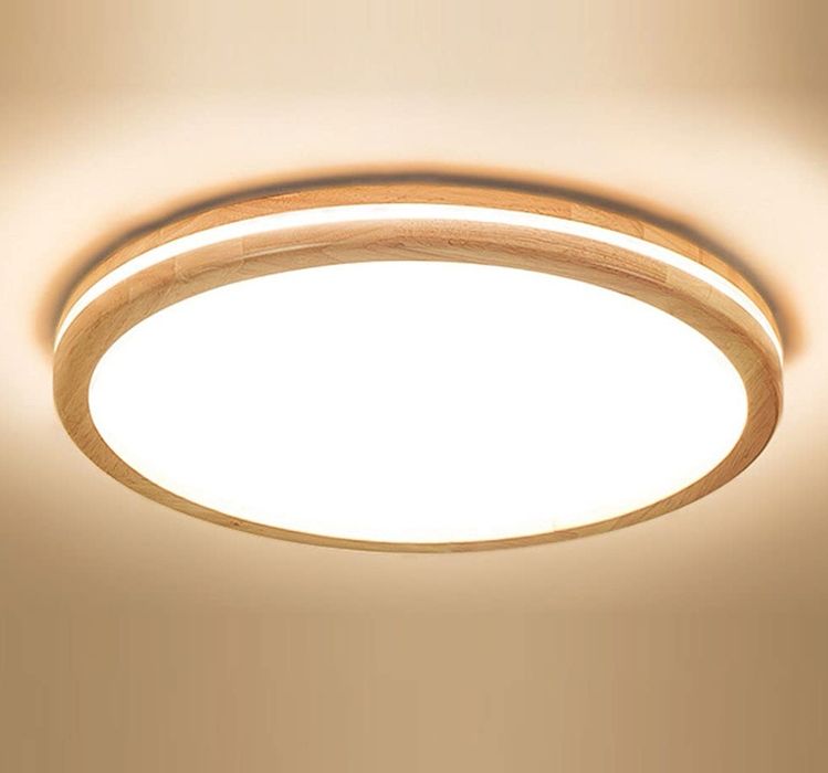 LIGKIN Lampa sufitowa LED Nowoczesna okrągła lampa sufitowa 24W  30 cm