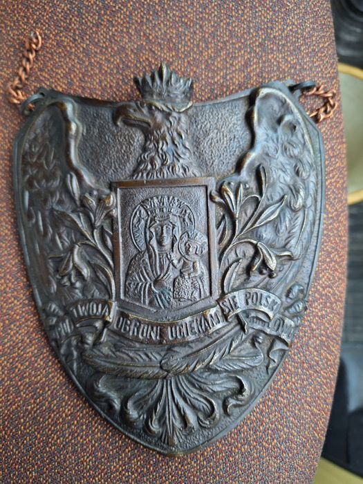 Ryngraf Matka Boska z brązu prl