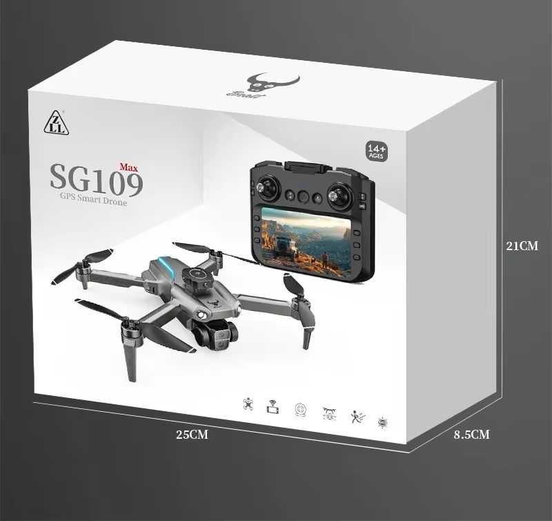 Dron SG109 MAX RC GPS WiFi 1200 m z ekranem LED.