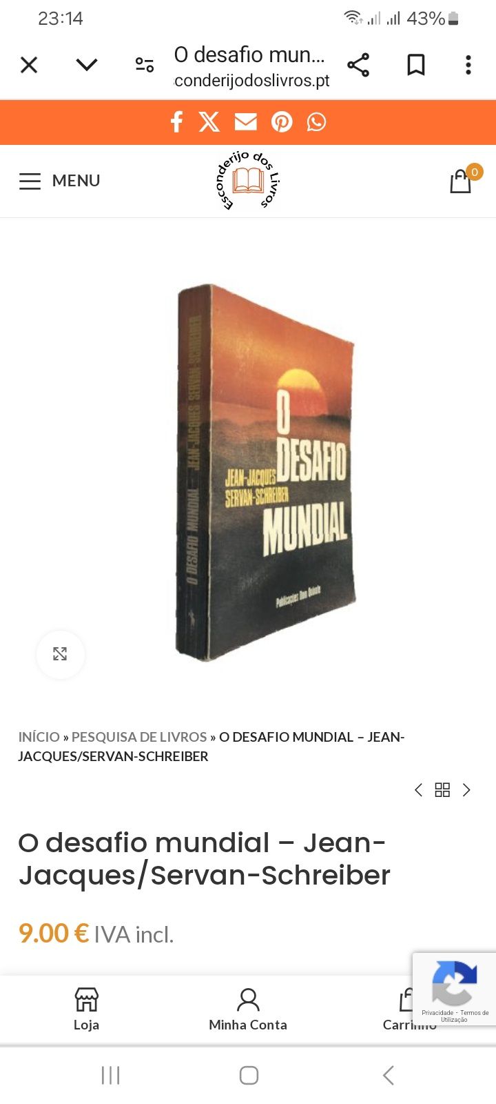 Livro" O desafio Mundial "- publicações d. Quixotes