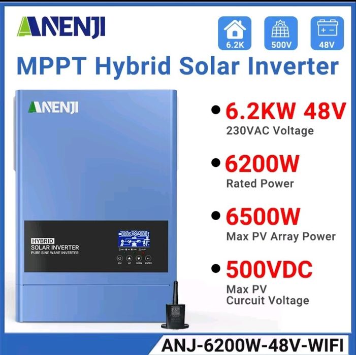 Гибридный инвертор ANJ-6200W-48V-WIFI
