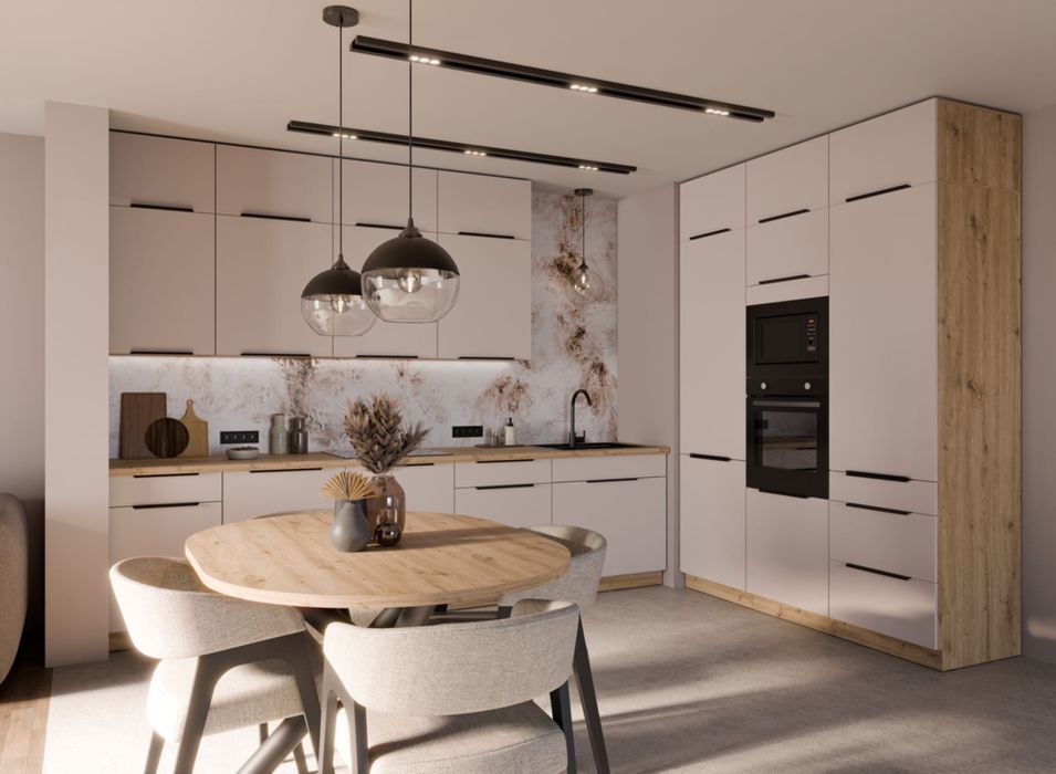 Meble kuchenne, zestaw mebli kuchennych, kuchnia KASZMIR/dąb SALVA.