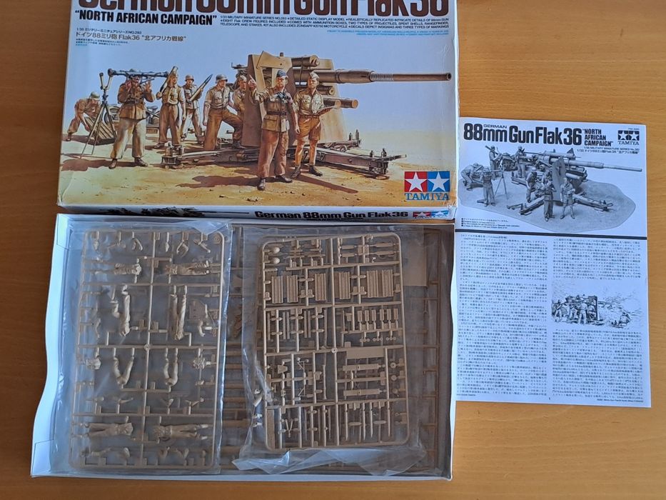 Kit de modelismo Flak36 88mm escala 1/35