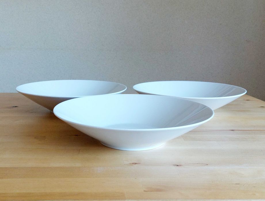 IKEA Porcelanowy Talerz Głęboki/Miska 28 cm 3szt. Biały Cena za Całość