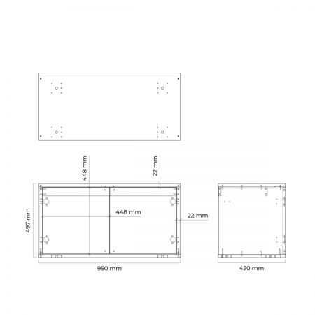Szafka łazienkowa Oltens HEDVIG 95cm (biały/drewno) +umywalka CORI 51