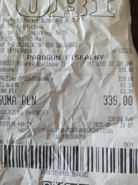 Pila spalinowa czytaj opis